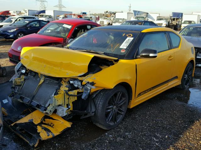 JTKJF5C71C3024957 - 2012 TOYOTA SCION TC YELLOW photo 2