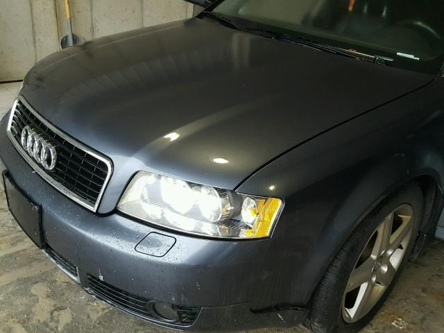 WAULC68E03A292414 - 2003 AUDI A4 1.8T QU GRAY photo 9