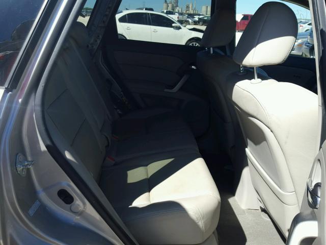 5J8TB2H58AA005284 - 2010 ACURA RDX TECHNO SILVER photo 6