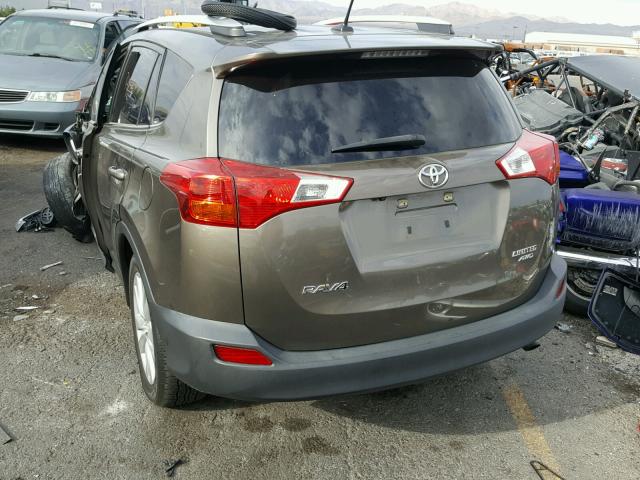 2T3DFREV7DW103734 - 2013 TOYOTA RAV4 LIMIT BROWN photo 3