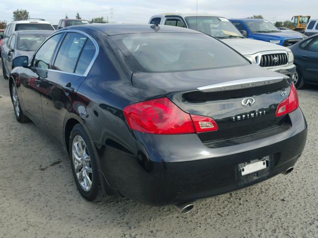 JNKBV61E27M722806 - 2007 INFINITI G35 BLACK photo 3