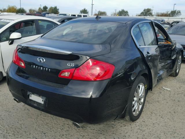 JNKBV61E27M722806 - 2007 INFINITI G35 BLACK photo 4