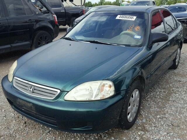 2HGEJ6614YH508308 - 2000 HONDA CIVIC BASE 绿色 照片 2