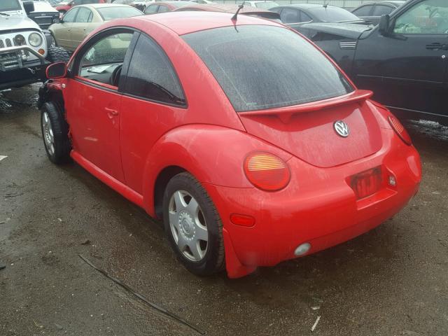 3VWCS21C21M414145 - 2001 VOLKSWAGEN NEW BEETLE RED photo 3