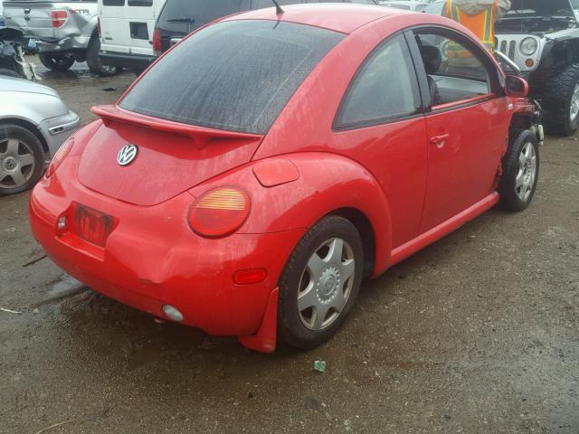 3VWCS21C21M414145 - 2001 VOLKSWAGEN NEW BEETLE 红色 照片 4