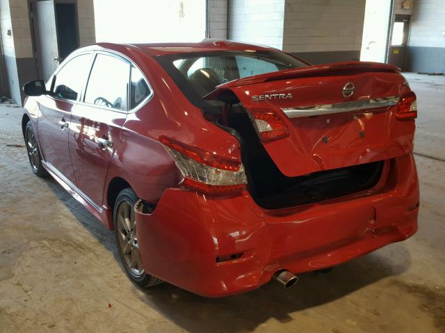 3N1AB7AP3FY240437 - 2015 NISSAN SENTRA S RED photo 3