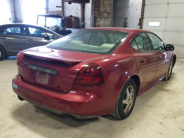 2G2WP522541255467 - 2004 PONTIAC GRAND PRIX MAROON photo 4