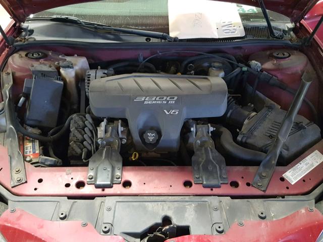 2G2WP522541255467 - 2004 PONTIAC GRAND PRIX MAROON photo 7