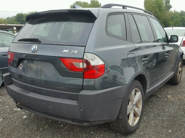 WBXPA73474WC42408 - 2004 BMW X3 2.5I GREEN photo 4