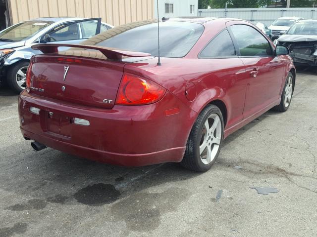 1G2AN18B587188944 - 2008 PONTIAC G5 GT BURGUNDY photo 4