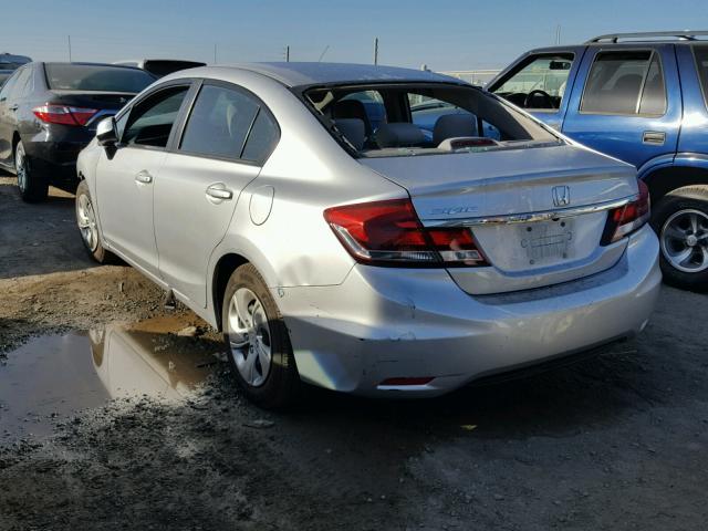 19XFB2F53DE248923 - 2013 HONDA CIVIC LX SILVER photo 3