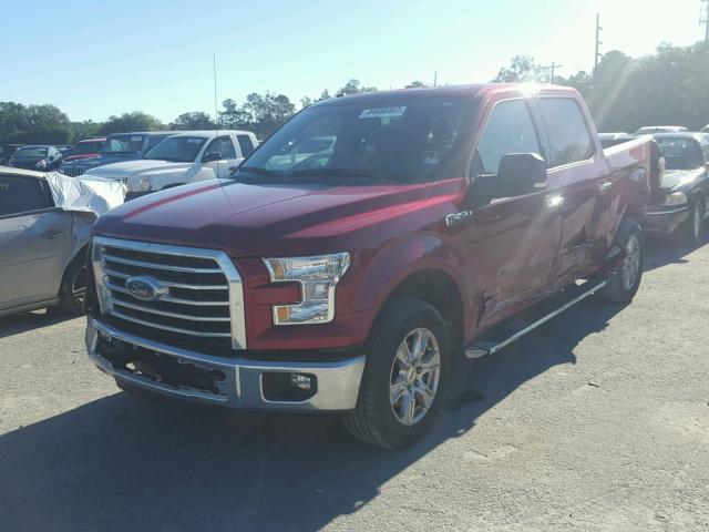 1FTEW1CF1FFA87133 - 2015 FORD F150 RED photo 2