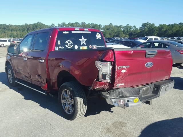 1FTEW1CF1FFA87133 - 2015 FORD F150 RED photo 3