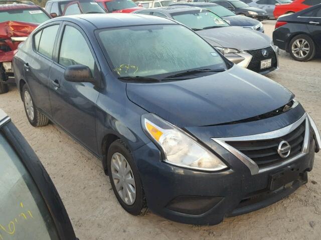 3N1CN7AP9FL881198 - 2015 NISSAN VERSA S BLUE photo 1