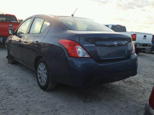 3N1CN7AP9FL881198 - 2015 NISSAN VERSA S BLUE photo 3