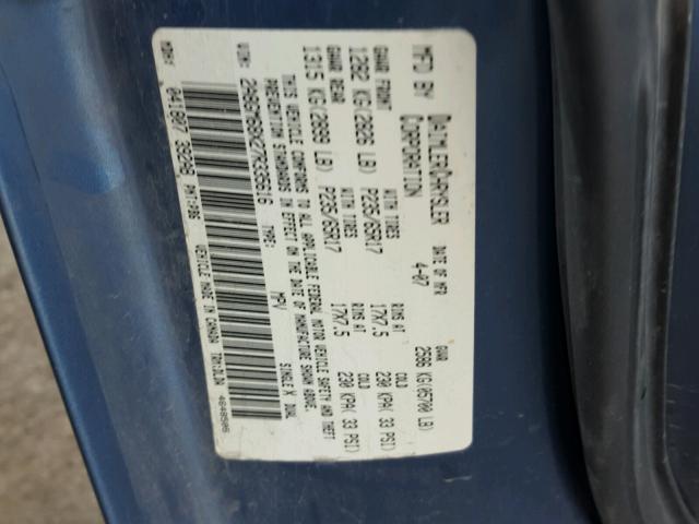 2A8GM68X27R335616 - 2007 CHRYSLER PACIFICA 蓝色 照片 10