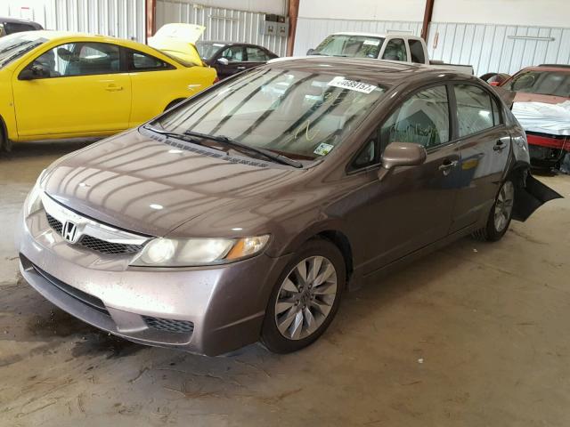 2HGFA16899H544355 - 2009 HONDA CIVIC EX GRAY photo 2