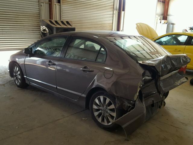 2HGFA16899H544355 - 2009 HONDA CIVIC EX GRAY photo 3