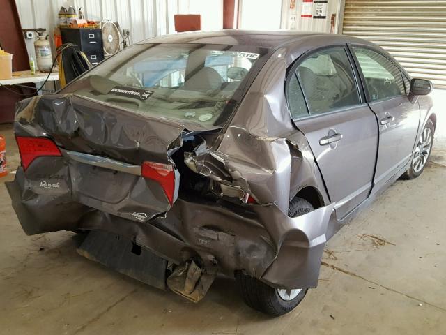 2HGFA16899H544355 - 2009 HONDA CIVIC EX GRAY photo 4