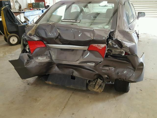 2HGFA16899H544355 - 2009 HONDA CIVIC EX GRAY photo 9