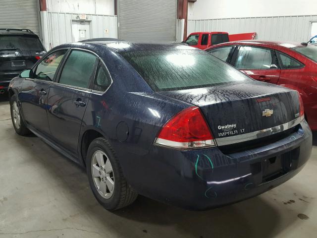 2G1WB5EK7A1125930 - 2010 CHEVROLET IMPALA LT BLUE photo 3