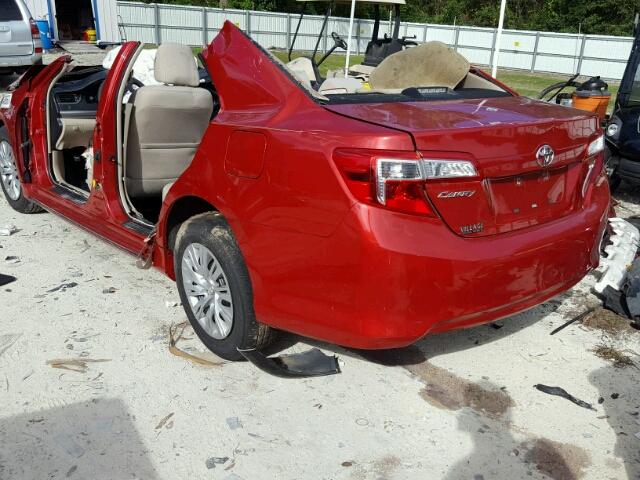 4T1BF1FK0CU596970 - 2012 TOYOTA CAMRY BASE BURGUNDY photo 3