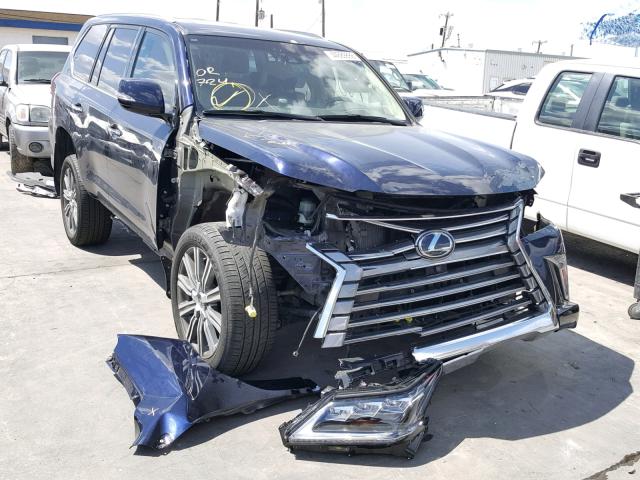 JTJHY7AX2H4238658 - 2017 LEXUS LX 570 BLUE photo 1