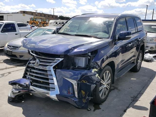 JTJHY7AX2H4238658 - 2017 LEXUS LX 570 BLUE photo 2