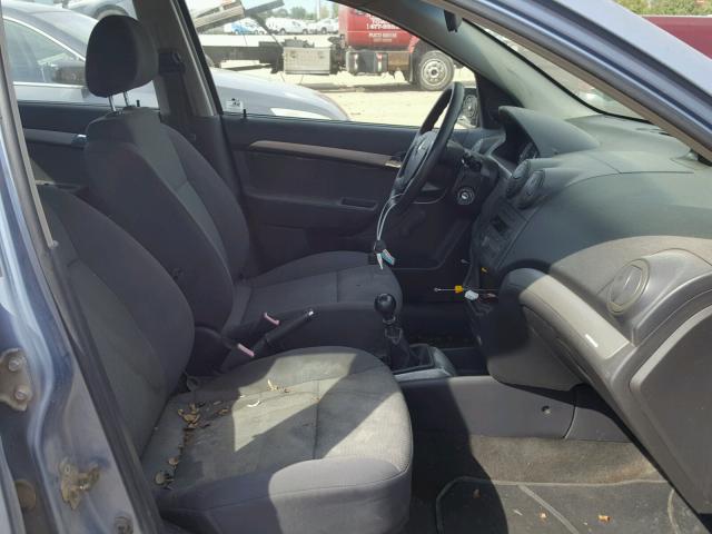 KL1TD56607B129825 - 2007 CHEVROLET AVEO BASE Niebieski zdjęcie 5