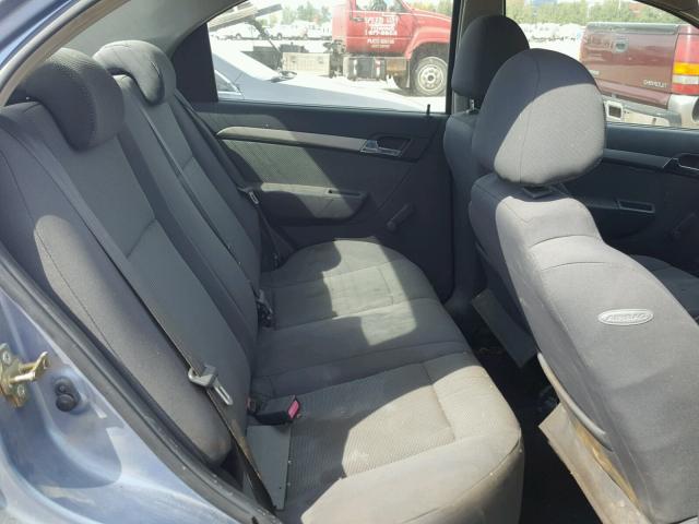 KL1TD56607B129825 - 2007 CHEVROLET AVEO BASE Niebieski zdjęcie 6