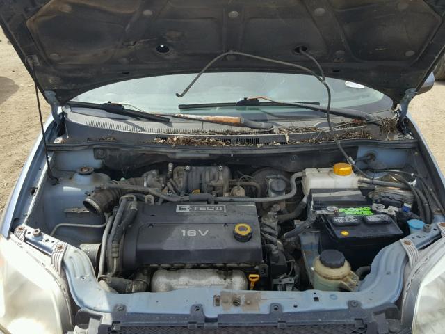 KL1TD56607B129825 - 2007 CHEVROLET AVEO BASE Niebieski zdjęcie 7