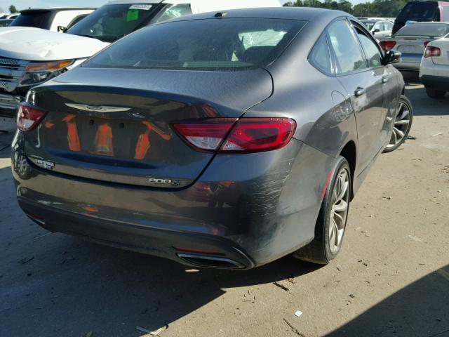 1C3CCCBB9FN692649 - 2015 CHRYSLER 200 S GRAY photo 4