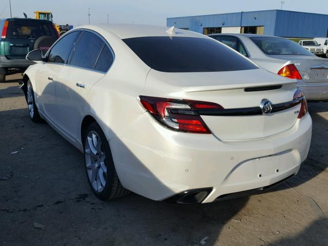 2G4GT5GX9E9215598 - 2014 BUICK REGAL GS WHITE photo 3