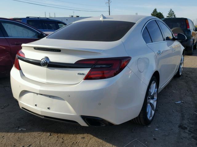 2G4GT5GX9E9215598 - 2014 BUICK REGAL GS WHITE photo 4