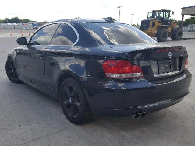 WBAUP7C57BVP21352 - 2011 BMW 128 I BLACK photo 3