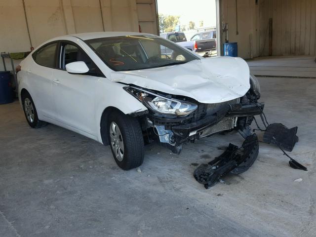 5NPDH4AE4GH756472 - 2016 HYUNDAI ELANTRA SE WHITE photo 1