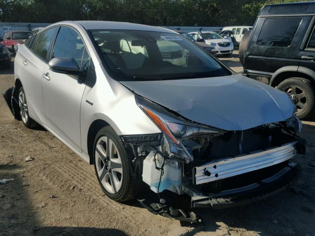 JTDKARFU4G3015453 - 2016 TOYOTA PRIUS SILVER photo 1