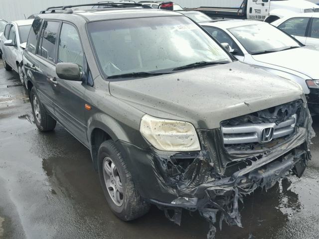 5FNYF28576B010354 - 2006 HONDA PILOT EX GRAY photo 1