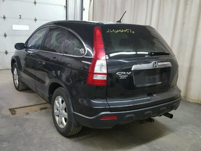 3CZRE48598G702089 - 2008 HONDA CR-V BLACK photo 3