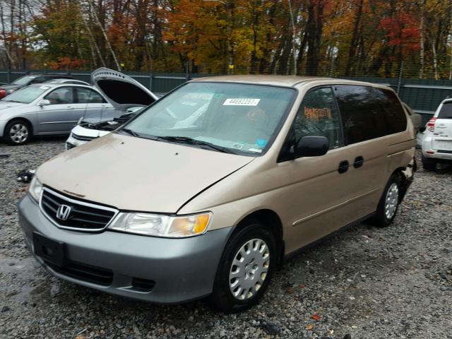 2HKRL18502H556996 - 2002 HONDA ODYSSEY LX GOLD photo 2