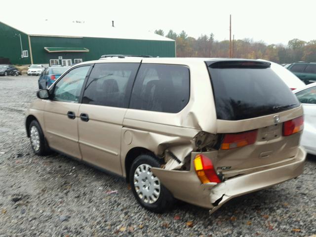 2HKRL18502H556996 - 2002 HONDA ODYSSEY LX GOLD photo 3