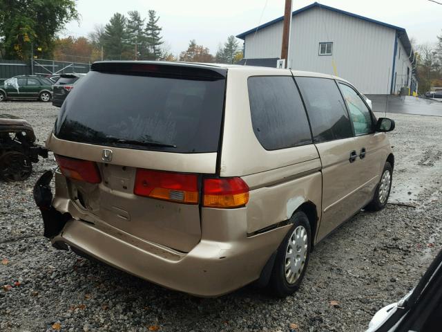 2HKRL18502H556996 - 2002 HONDA ODYSSEY LX GOLD photo 4