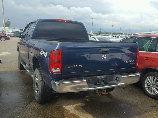 1D7KS28D86J143728 - 2006 DODGE RAM 2500 S BLUE photo 3