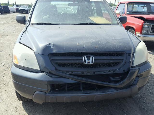 2HKYF18184H561754 - 2004 HONDA PILOT LX BLACK photo 7