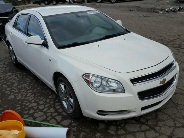 1G1ZH57B68F173155 - 2008 CHEVROLET MALIBU 1LT WHITE photo 1