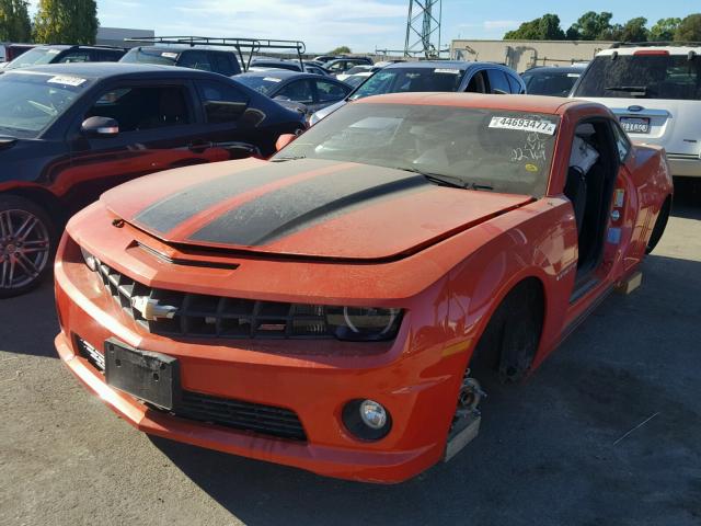 2G1FS1EW3B9186514 - 2011 CHEVROLET CAMARO SS ORANGE photo 2