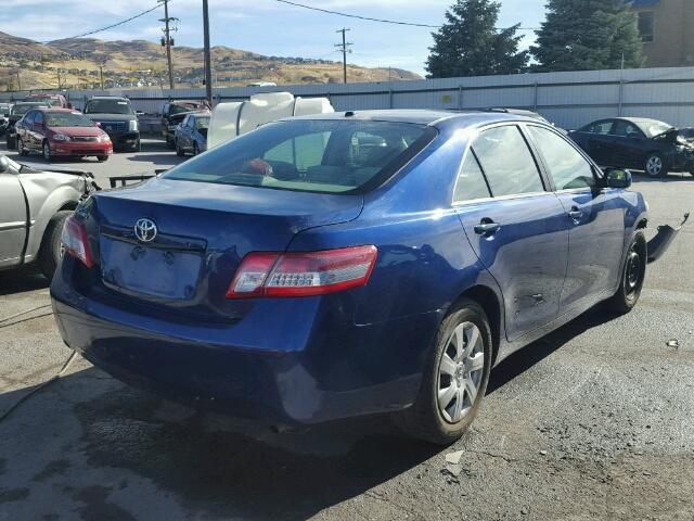 4T4BF3EK8BR105059 - 2011 TOYOTA CAMRY BASE BLUE photo 4