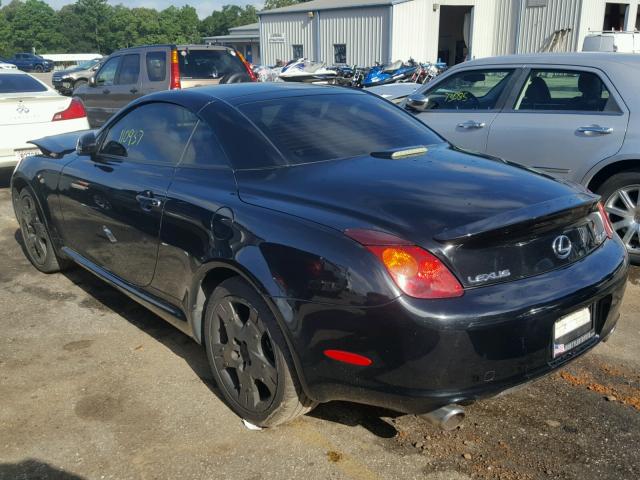 JTHFN48Y650070282 - 2005 LEXUS SC 430 BLACK photo 3