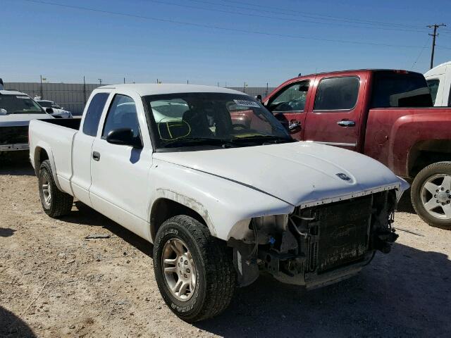 1D7HL12X43S154039 - 2003 DODGE DAKOTA SXT WHITE photo 1