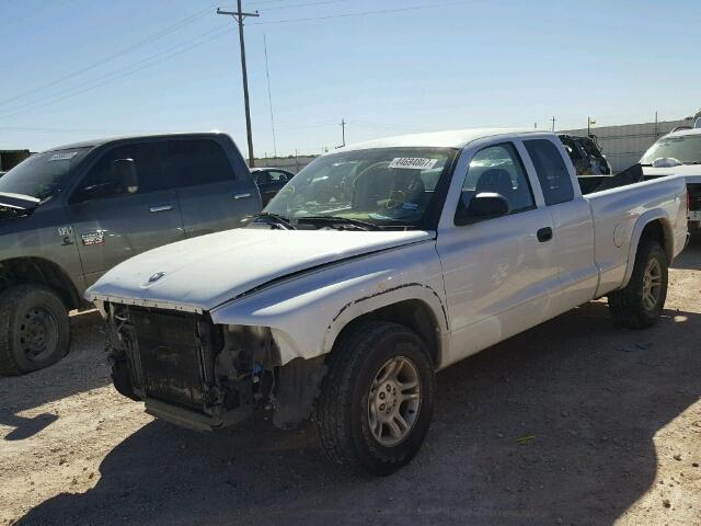 1D7HL12X43S154039 - 2003 DODGE DAKOTA SXT WHITE photo 2